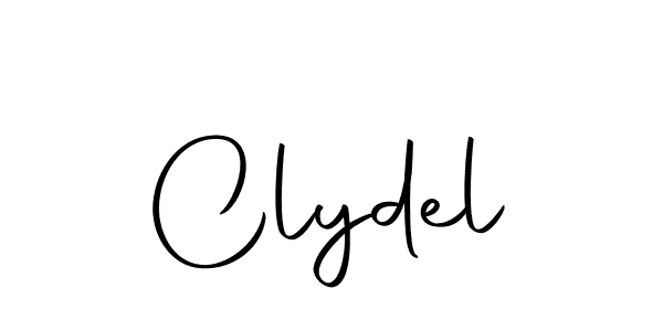 The best way (Autography-DOLnW) to make a short signature is to pick only two or three words in your name. The name Clydel include a total of six letters. For converting this name. Clydel signature style 10 images and pictures png