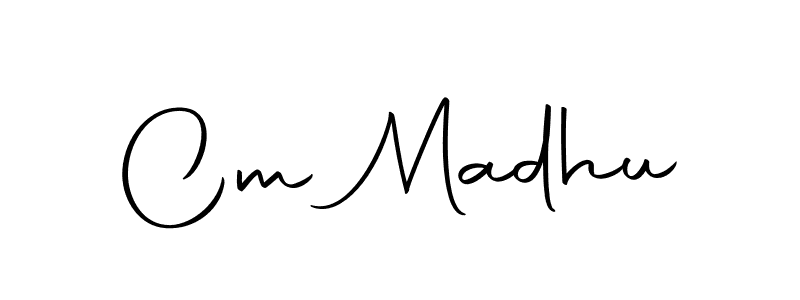 Similarly Autography-DOLnW is the best handwritten signature design. Signature creator online .You can use it as an online autograph creator for name Cm Madhu. Cm Madhu signature style 10 images and pictures png
