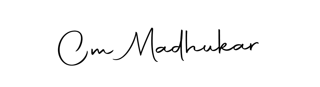 You should practise on your own different ways (Autography-DOLnW) to write your name (Cm Madhukar) in signature. don't let someone else do it for you. Cm Madhukar signature style 10 images and pictures png