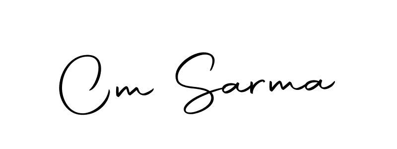 How to make Cm Sarma name signature. Use Autography-DOLnW style for creating short signs online. This is the latest handwritten sign. Cm Sarma signature style 10 images and pictures png