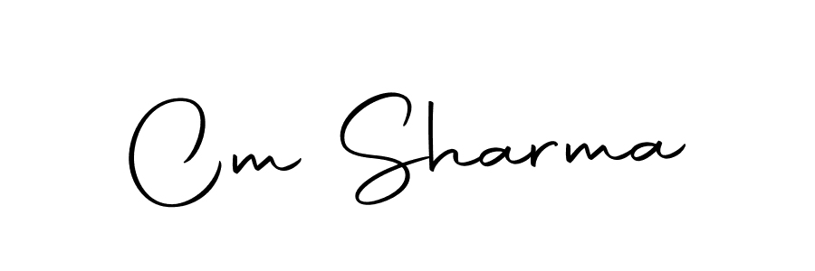 Make a beautiful signature design for name Cm Sharma. With this signature (Autography-DOLnW) style, you can create a handwritten signature for free. Cm Sharma signature style 10 images and pictures png