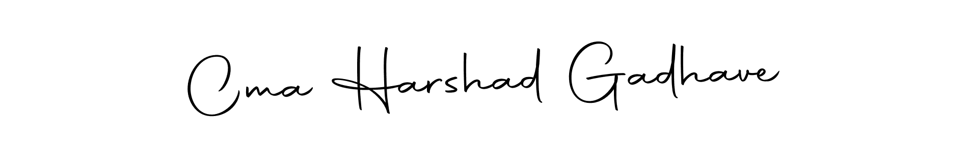 Here are the top 10 professional signature styles for the name Cma Harshad Gadhave. These are the best autograph styles you can use for your name. Cma Harshad Gadhave signature style 10 images and pictures png