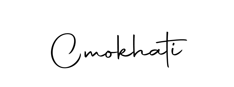 You should practise on your own different ways (Autography-DOLnW) to write your name (Cmokhati) in signature. don't let someone else do it for you. Cmokhati signature style 10 images and pictures png
