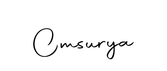 Design your own signature with our free online signature maker. With this signature software, you can create a handwritten (Autography-DOLnW) signature for name Cmsurya. Cmsurya signature style 10 images and pictures png