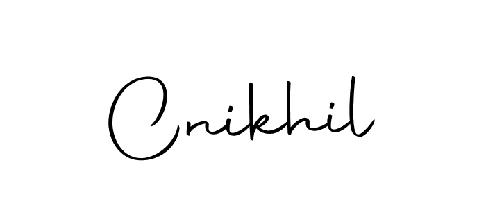 Create a beautiful signature design for name Cnikhil. With this signature (Autography-DOLnW) fonts, you can make a handwritten signature for free. Cnikhil signature style 10 images and pictures png