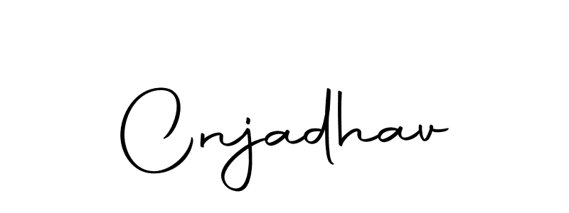 How to make Cnjadhav name signature. Use Autography-DOLnW style for creating short signs online. This is the latest handwritten sign. Cnjadhav signature style 10 images and pictures png