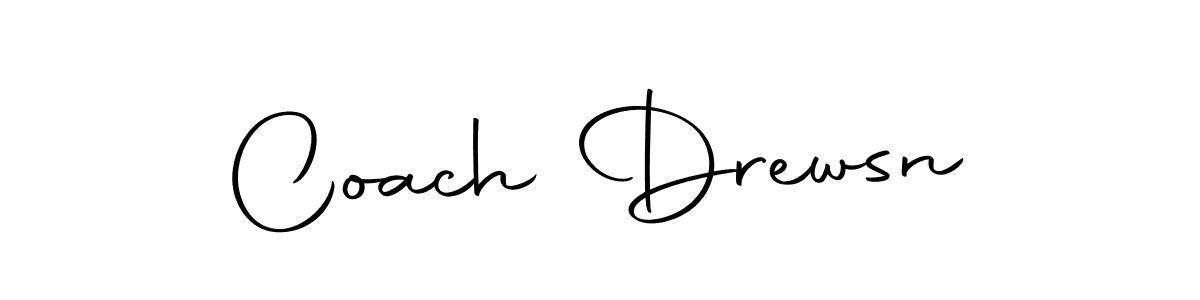 Create a beautiful signature design for name Coach Drewsn. With this signature (Autography-DOLnW) fonts, you can make a handwritten signature for free. Coach Drewsn signature style 10 images and pictures png