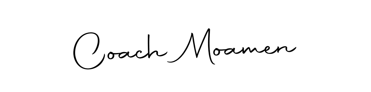 Use a signature maker to create a handwritten signature online. With this signature software, you can design (Autography-DOLnW) your own signature for name Coach Moamen. Coach Moamen signature style 10 images and pictures png