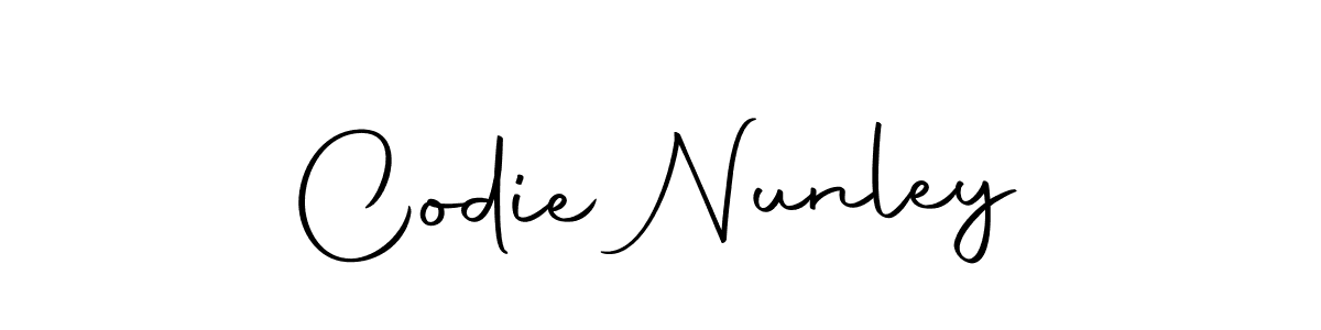 You can use this online signature creator to create a handwritten signature for the name Codie Nunley. This is the best online autograph maker. Codie Nunley signature style 10 images and pictures png