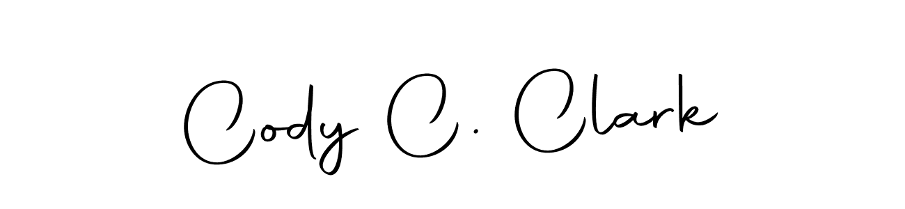 How to make Cody C. Clark name signature. Use Autography-DOLnW style for creating short signs online. This is the latest handwritten sign. Cody C. Clark signature style 10 images and pictures png