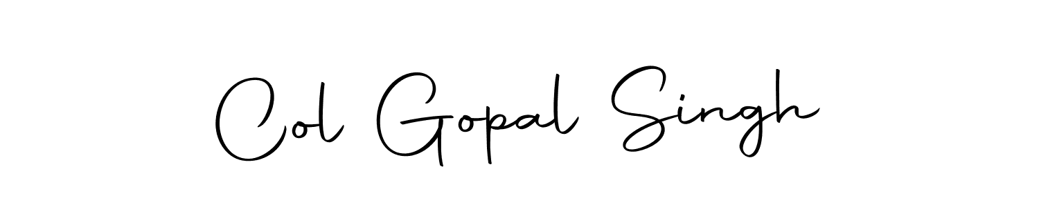 Similarly Autography-DOLnW is the best handwritten signature design. Signature creator online .You can use it as an online autograph creator for name Col Gopal Singh. Col Gopal Singh signature style 10 images and pictures png