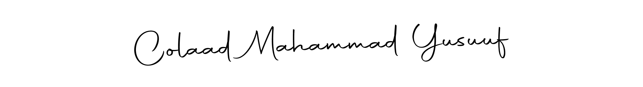 Here are the top 10 professional signature styles for the name Colaad Mahammad Yusuuf. These are the best autograph styles you can use for your name. Colaad Mahammad Yusuuf signature style 10 images and pictures png