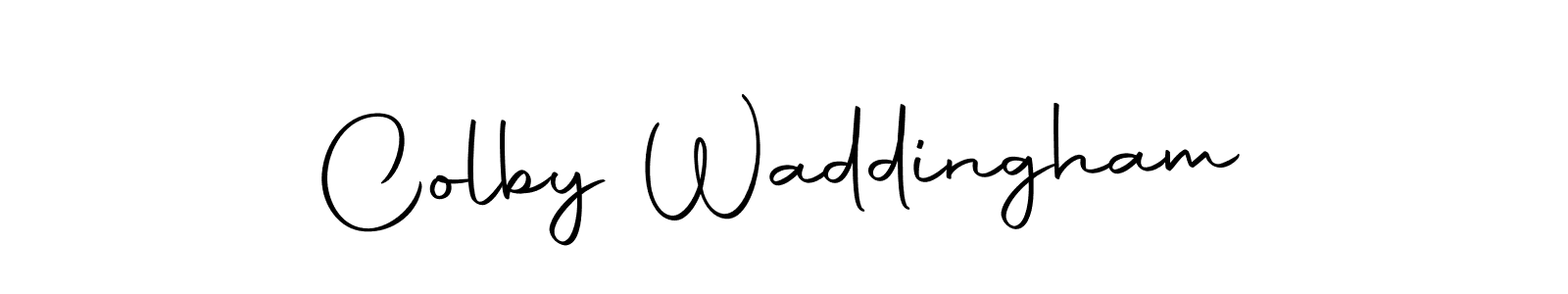 Make a beautiful signature design for name Colby Waddingham. With this signature (Autography-DOLnW) style, you can create a handwritten signature for free. Colby Waddingham signature style 10 images and pictures png
