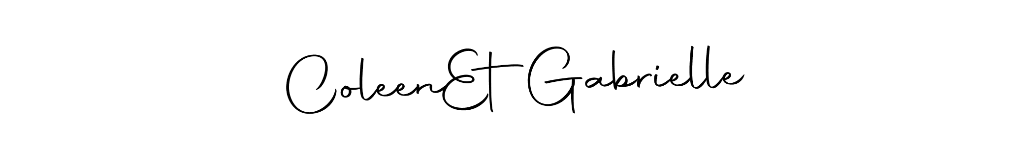 Use a signature maker to create a handwritten signature online. With this signature software, you can design (Autography-DOLnW) your own signature for name Coleen  Et  Gabrielle. Coleen  Et  Gabrielle signature style 10 images and pictures png