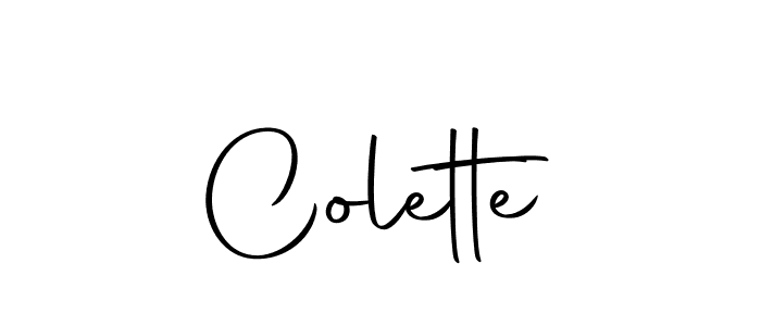 Design your own signature with our free online signature maker. With this signature software, you can create a handwritten (Autography-DOLnW) signature for name Colette. Colette signature style 10 images and pictures png