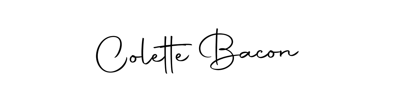 Make a beautiful signature design for name Colette Bacon. With this signature (Autography-DOLnW) style, you can create a handwritten signature for free. Colette Bacon signature style 10 images and pictures png
