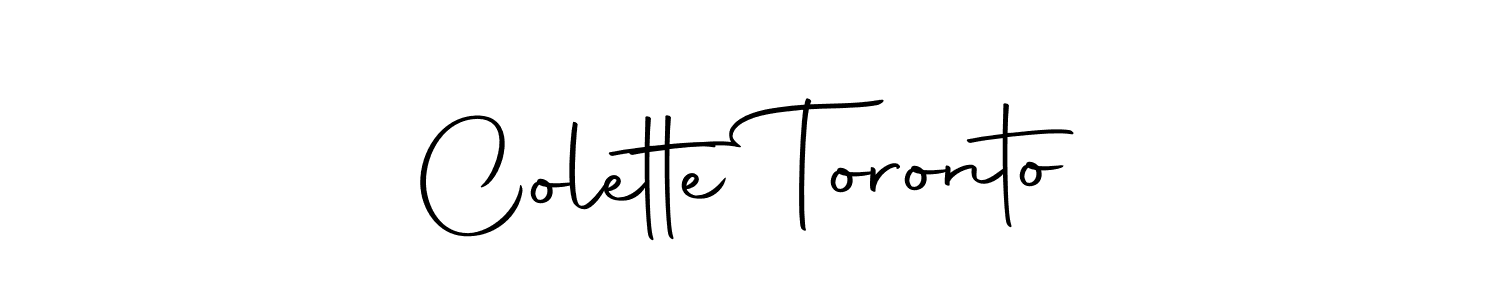 How to make Colette Toronto signature? Autography-DOLnW is a professional autograph style. Create handwritten signature for Colette Toronto name. Colette Toronto signature style 10 images and pictures png