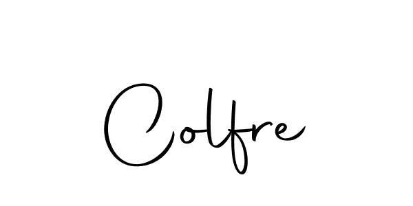 Make a beautiful signature design for name Colfre. With this signature (Autography-DOLnW) style, you can create a handwritten signature for free. Colfre signature style 10 images and pictures png