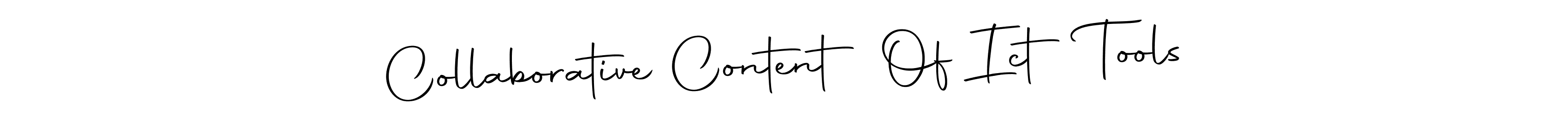 Design your own signature with our free online signature maker. With this signature software, you can create a handwritten (Autography-DOLnW) signature for name Collaborative Content Of Ict Tools. Collaborative Content Of Ict Tools signature style 10 images and pictures png