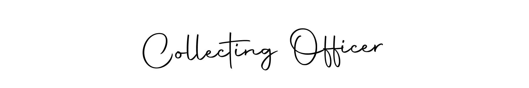 Once you've used our free online signature maker to create your best signature Autography-DOLnW style, it's time to enjoy all of the benefits that Collecting Officer name signing documents. Collecting Officer signature style 10 images and pictures png