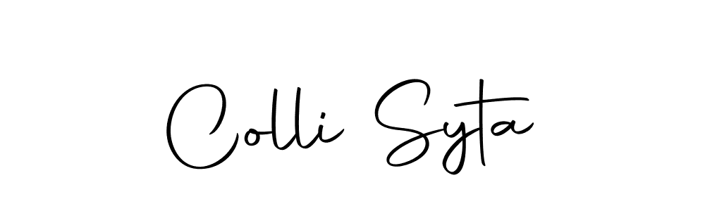 It looks lik you need a new signature style for name Colli Syta. Design unique handwritten (Autography-DOLnW) signature with our free signature maker in just a few clicks. Colli Syta signature style 10 images and pictures png