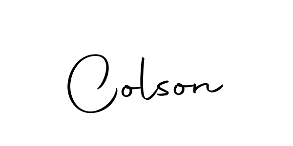 Use a signature maker to create a handwritten signature online. With this signature software, you can design (Autography-DOLnW) your own signature for name Colson. Colson signature style 10 images and pictures png