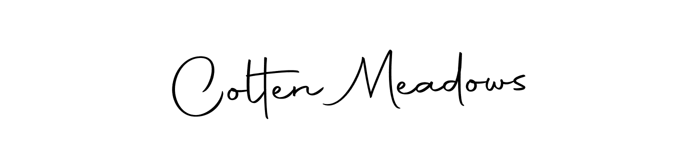 Make a beautiful signature design for name Colten Meadows. Use this online signature maker to create a handwritten signature for free. Colten Meadows signature style 10 images and pictures png