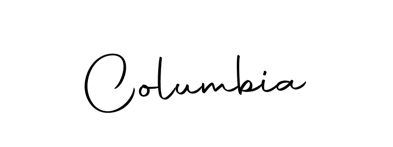Create a beautiful signature design for name Columbia. With this signature (Autography-DOLnW) fonts, you can make a handwritten signature for free. Columbia signature style 10 images and pictures png