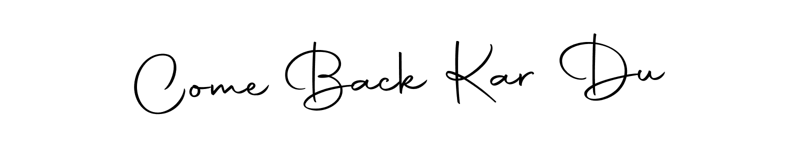 Check out images of Autograph of Come Back Kar Du name. Actor Come Back Kar Du Signature Style. Autography-DOLnW is a professional sign style online. Come Back Kar Du signature style 10 images and pictures png