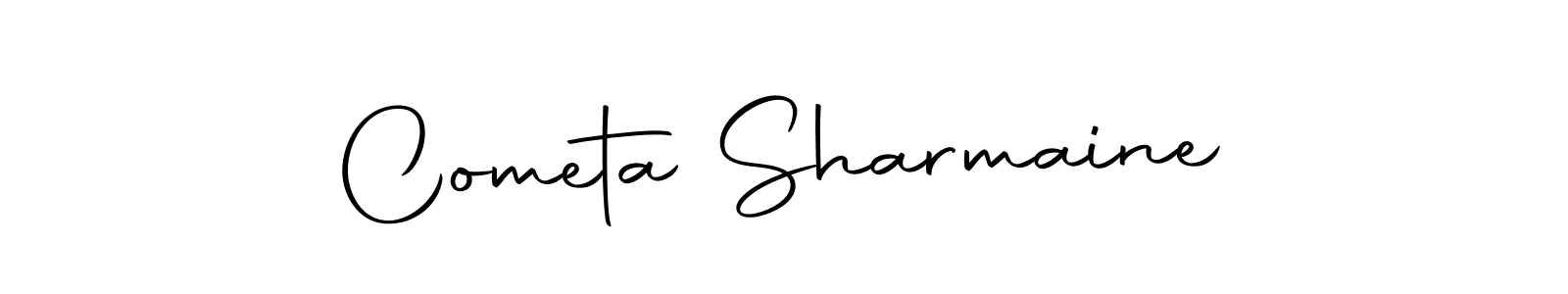 Make a short Cometa Sharmaine signature style. Manage your documents anywhere anytime using Autography-DOLnW. Create and add eSignatures, submit forms, share and send files easily. Cometa Sharmaine signature style 10 images and pictures png