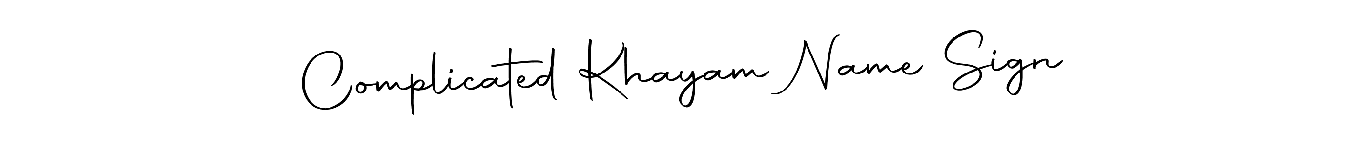 if you are searching for the best signature style for your name Complicated Khayam Name Sign. so please give up your signature search. here we have designed multiple signature styles  using Autography-DOLnW. Complicated Khayam Name Sign signature style 10 images and pictures png