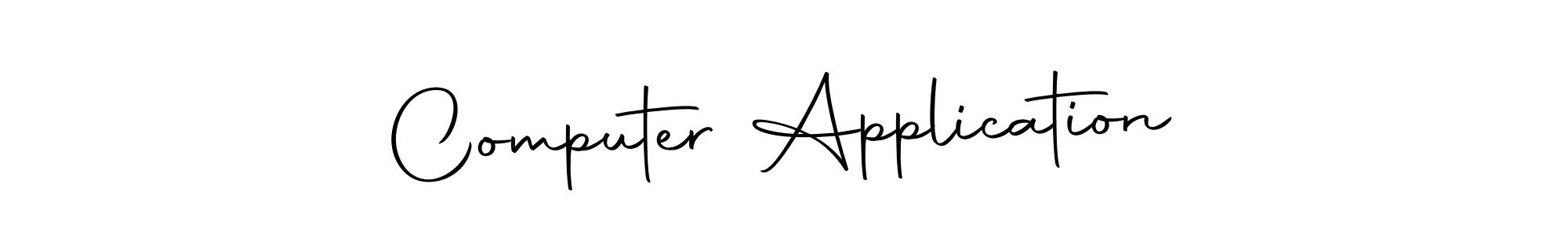 Similarly Autography-DOLnW is the best handwritten signature design. Signature creator online .You can use it as an online autograph creator for name Computer Application. Computer Application signature style 10 images and pictures png