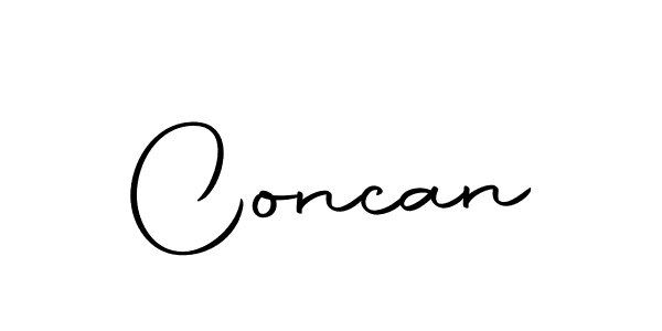 How to make Concan name signature. Use Autography-DOLnW style for creating short signs online. This is the latest handwritten sign. Concan signature style 10 images and pictures png