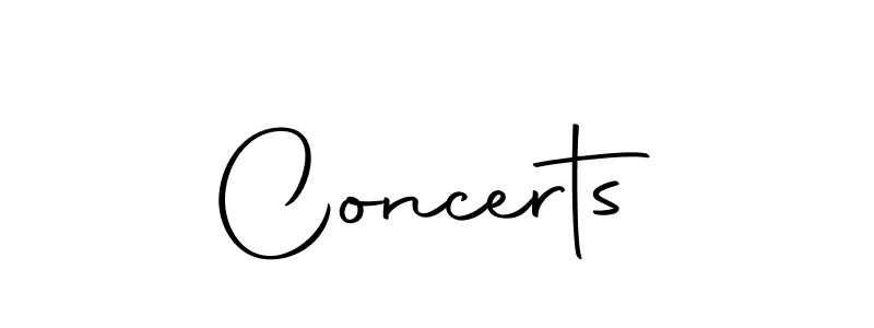 Use a signature maker to create a handwritten signature online. With this signature software, you can design (Autography-DOLnW) your own signature for name Concerts. Concerts signature style 10 images and pictures png