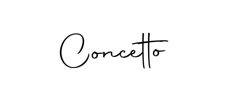 Use a signature maker to create a handwritten signature online. With this signature software, you can design (Autography-DOLnW) your own signature for name Concetto. Concetto signature style 10 images and pictures png