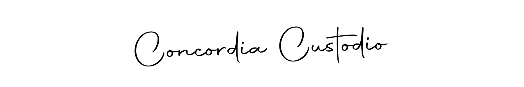 Also we have Concordia Custodio name is the best signature style. Create professional handwritten signature collection using Autography-DOLnW autograph style. Concordia Custodio signature style 10 images and pictures png