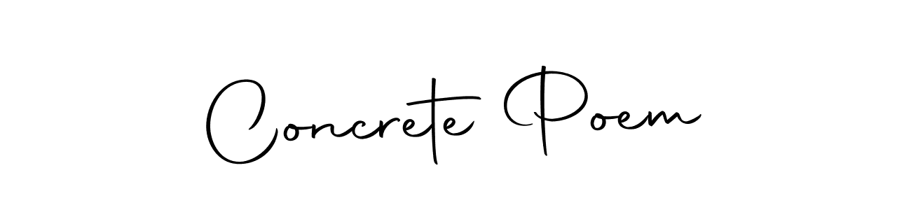 See photos of Concrete Poem official signature by Spectra . Check more albums & portfolios. Read reviews & check more about Autography-DOLnW font. Concrete Poem signature style 10 images and pictures png