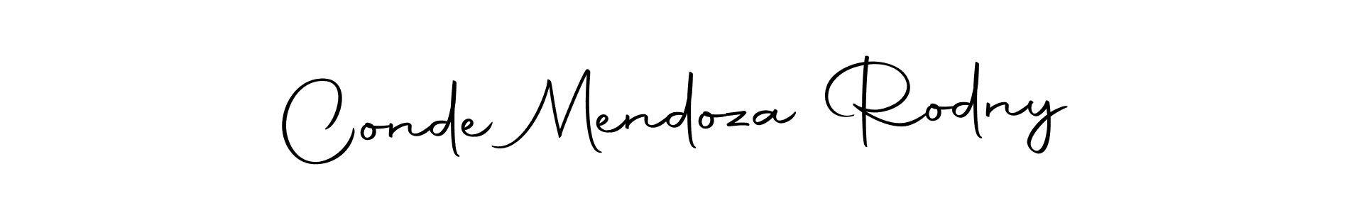 Make a beautiful signature design for name Conde Mendoza Rodny. With this signature (Autography-DOLnW) style, you can create a handwritten signature for free. Conde Mendoza Rodny signature style 10 images and pictures png