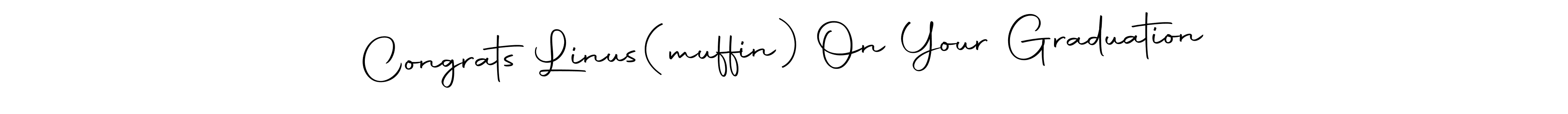 Create a beautiful signature design for name Congrats Linus(muffin) On Your Graduation. With this signature (Autography-DOLnW) fonts, you can make a handwritten signature for free. Congrats Linus(muffin) On Your Graduation signature style 10 images and pictures png