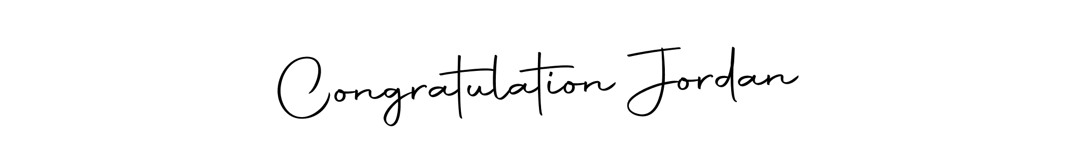 Create a beautiful signature design for name Congratulation Jordan. With this signature (Autography-DOLnW) fonts, you can make a handwritten signature for free. Congratulation Jordan signature style 10 images and pictures png