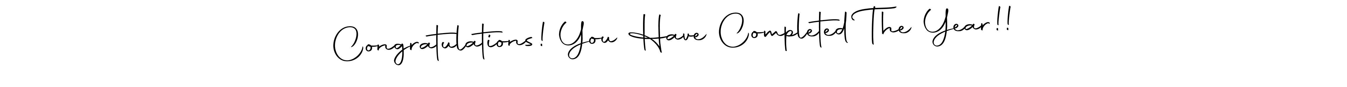 This is the best signature style for the Congratulations! You Have Completed The Year!! name. Also you like these signature font (Autography-DOLnW). Mix name signature. Congratulations! You Have Completed The Year!! signature style 10 images and pictures png