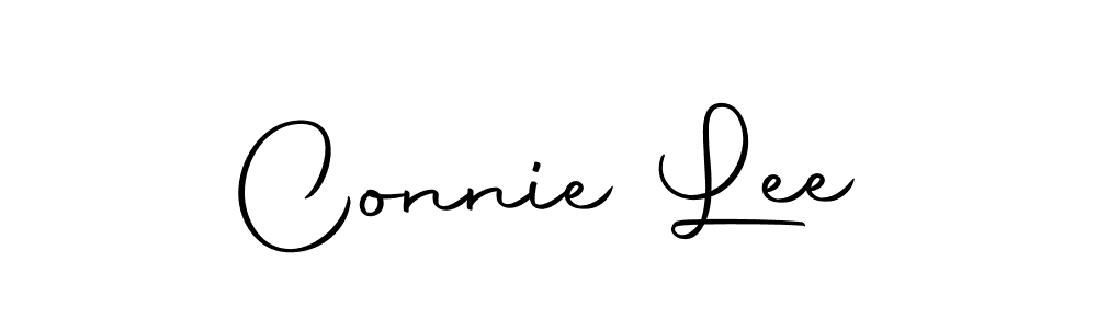 You should practise on your own different ways (Autography-DOLnW) to write your name (Connie Lee) in signature. don't let someone else do it for you. Connie Lee signature style 10 images and pictures png