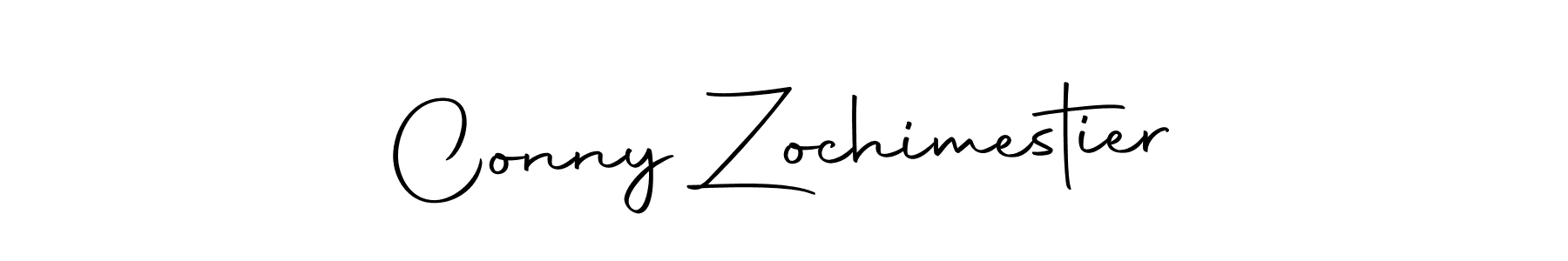 How to make Conny Zochimestier name signature. Use Autography-DOLnW style for creating short signs online. This is the latest handwritten sign. Conny Zochimestier signature style 10 images and pictures png