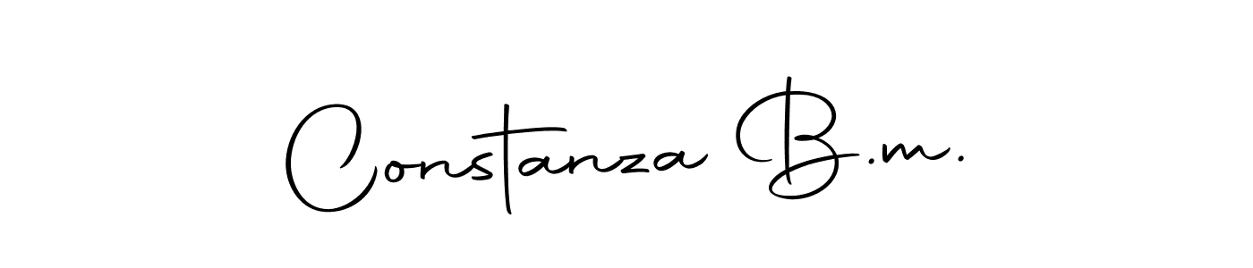 How to make Constanza B.m. name signature. Use Autography-DOLnW style for creating short signs online. This is the latest handwritten sign. Constanza B.m. signature style 10 images and pictures png