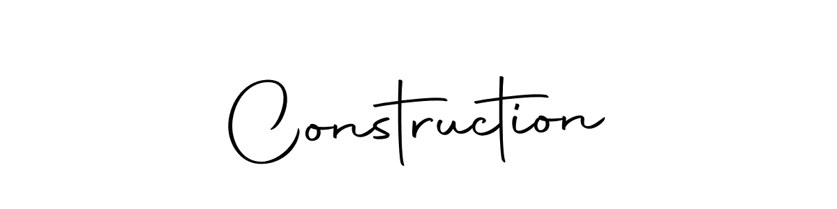 Create a beautiful signature design for name Construction. With this signature (Autography-DOLnW) fonts, you can make a handwritten signature for free. Construction signature style 10 images and pictures png