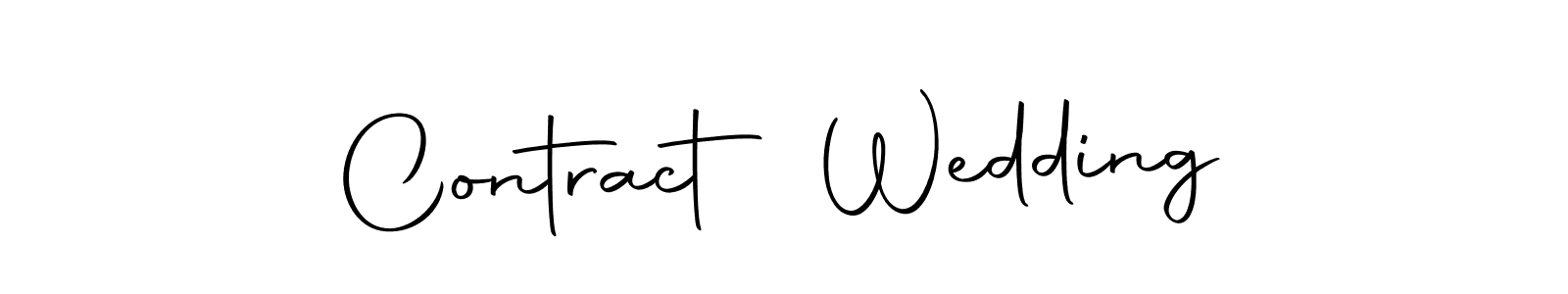 Use a signature maker to create a handwritten signature online. With this signature software, you can design (Autography-DOLnW) your own signature for name Contract Wedding. Contract Wedding signature style 10 images and pictures png