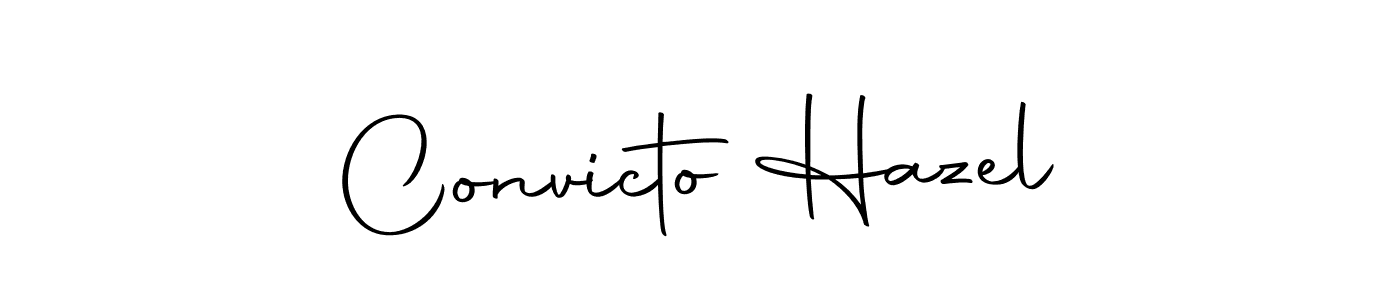 This is the best signature style for the Convicto Hazel name. Also you like these signature font (Autography-DOLnW). Mix name signature. Convicto Hazel signature style 10 images and pictures png