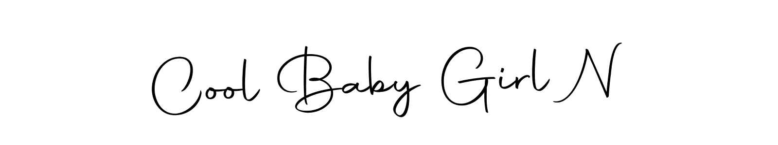 How to make Cool Baby Girl N name signature. Use Autography-DOLnW style for creating short signs online. This is the latest handwritten sign. Cool Baby Girl N signature style 10 images and pictures png