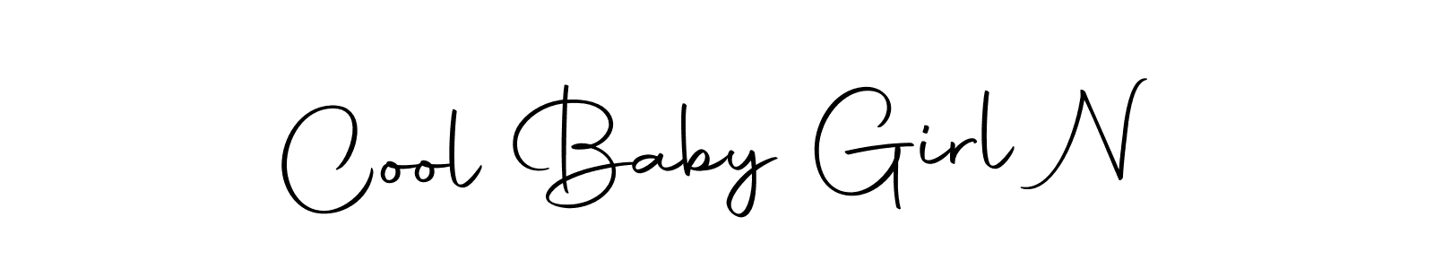 How to make Cool Baby Girl N name signature. Use Autography-DOLnW style for creating short signs online. This is the latest handwritten sign. Cool Baby Girl N signature style 10 images and pictures png