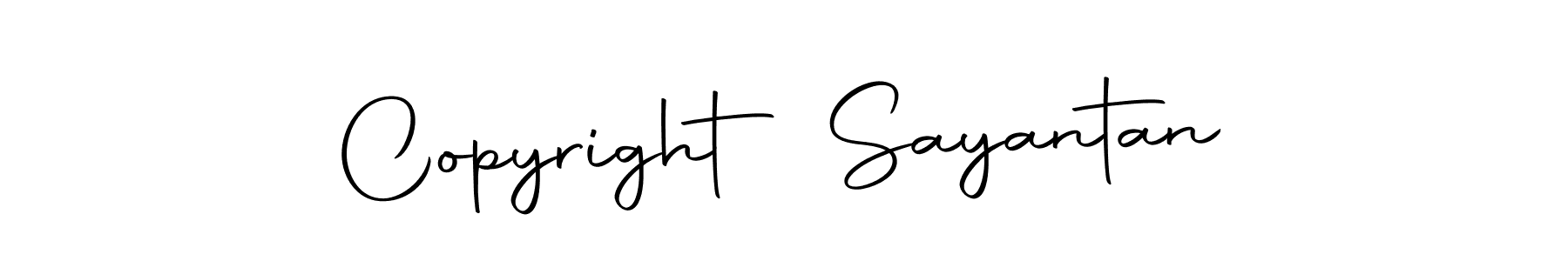 How to make Copyright Sayantan name signature. Use Autography-DOLnW style for creating short signs online. This is the latest handwritten sign. Copyright Sayantan signature style 10 images and pictures png